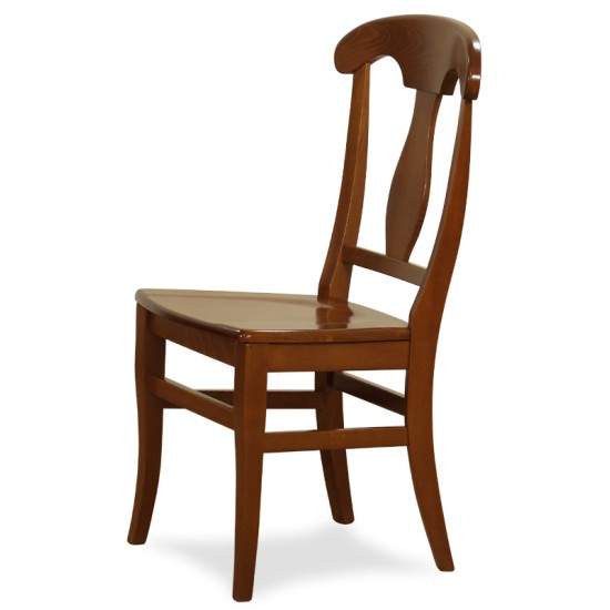 BP Sedie Shop - sedia mod. C2042M, NAPOLEON, legno faggio massello, sedile  legno massiccio, tinta, stile classico, sedia da cucina, sedia da taverna